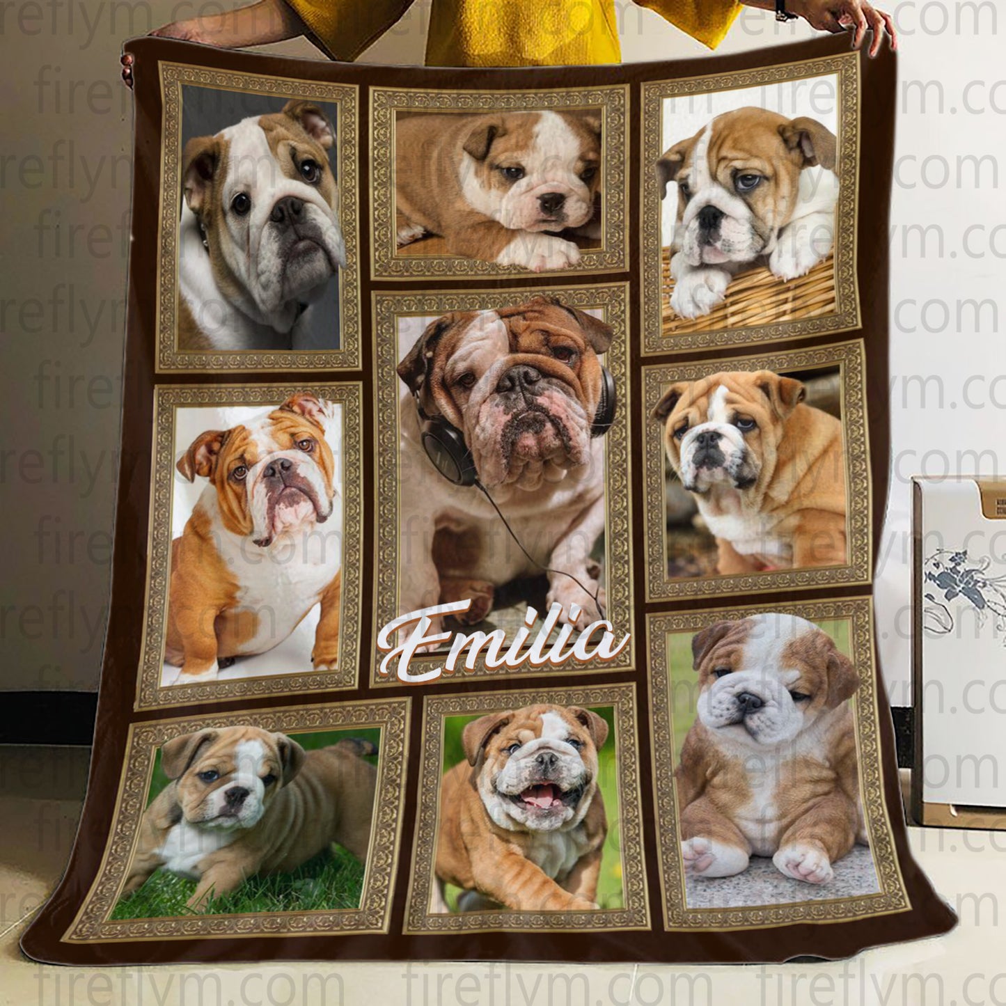 Personalized 3D Funny Dog Lover Gift Fleece Blanket