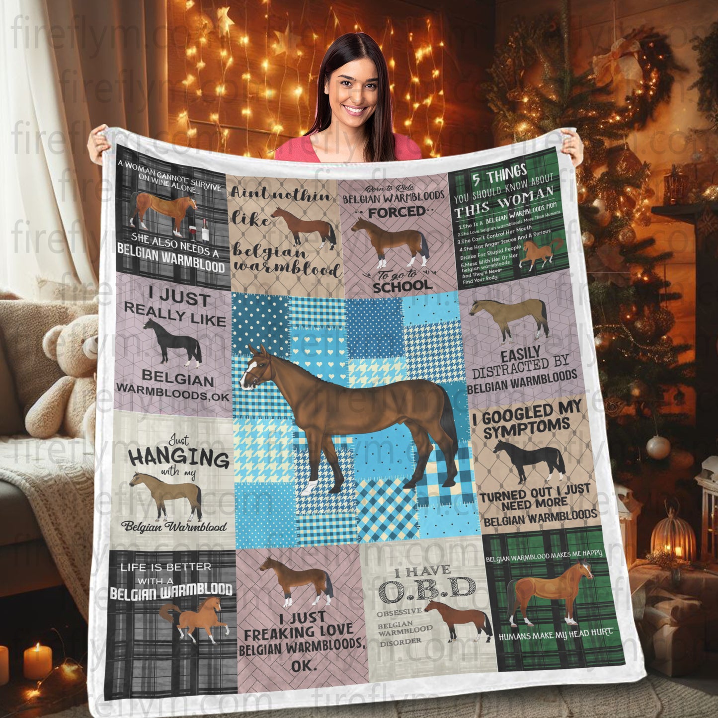 Personalized Peruvian Paso Born to Ride Peruviant Pasos Forced Blanket