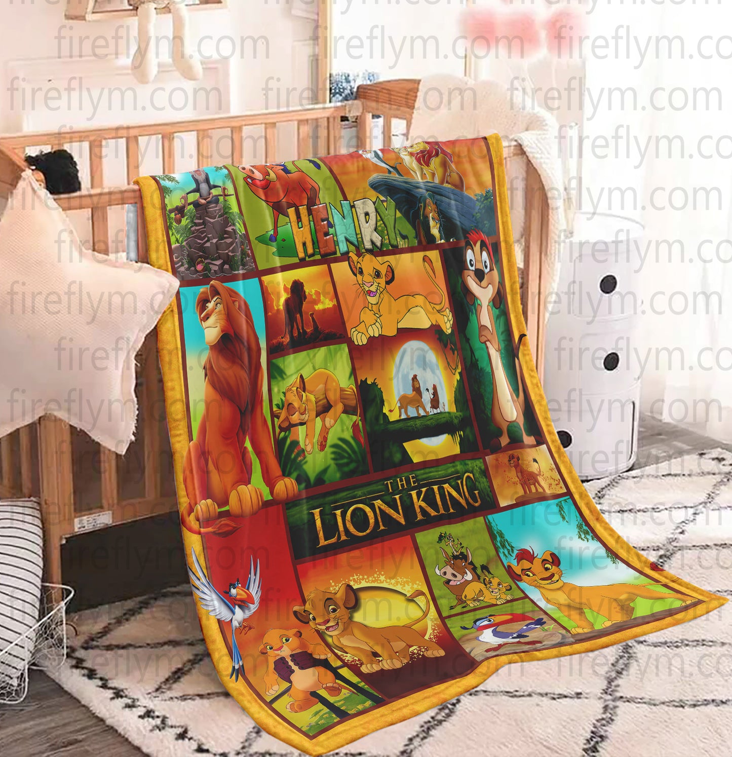 Personalized Disney The Lion King Fleece  The Lion King Blanket  Disney The Lion King Birthday Gifts