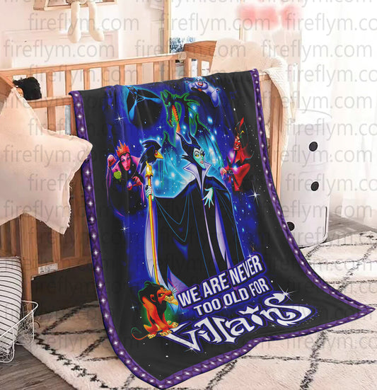 Personalized Disney Villains Quilt Blanket, Gift Christmas