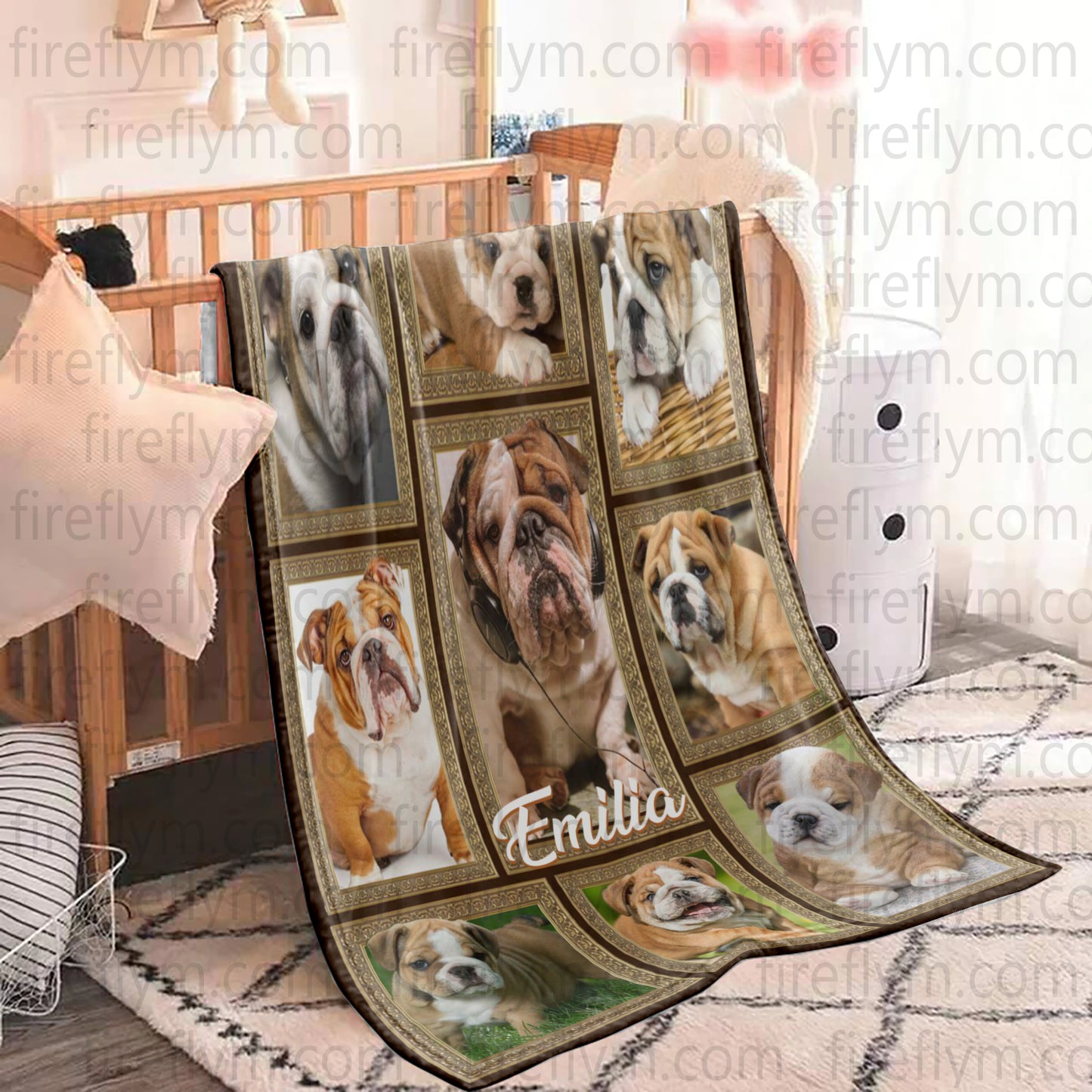 Personalized 3D Funny Dog Lover Gift Fleece Blanket