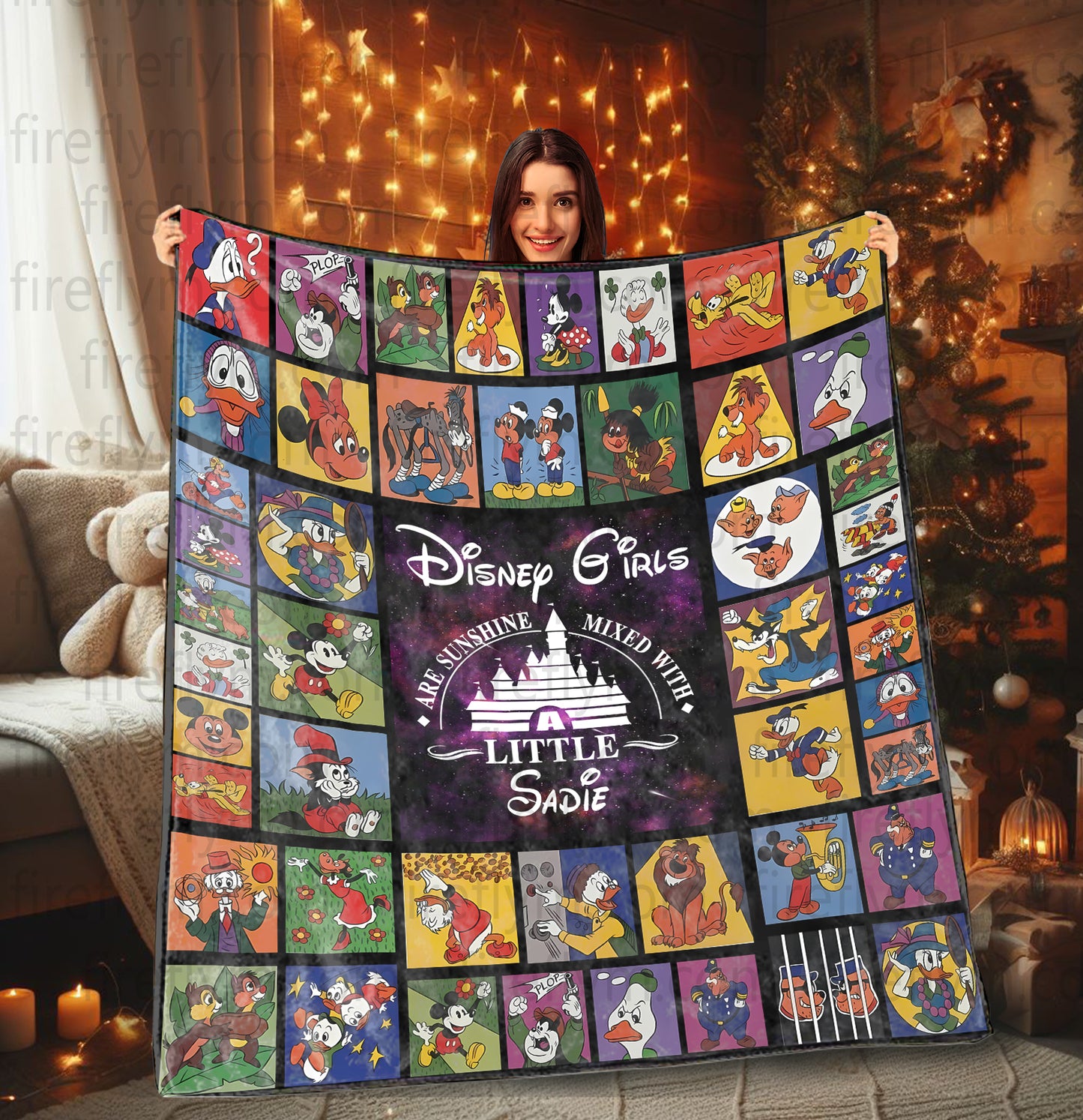 Personalized Disney Blanket, Donald Duck Bedding Set, Disney Character Blanket, Christmas Gift