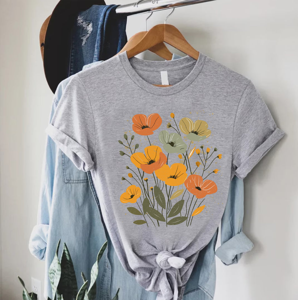 Floral Shirt, Flower T-shirt, Wild Flower Shirt, Wildflower T-shirt