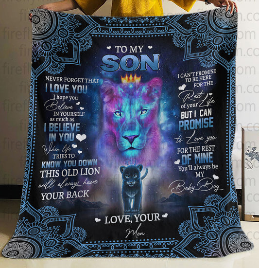 Personalized Believe In Yourself Great Gift For Son Fleece Blanket