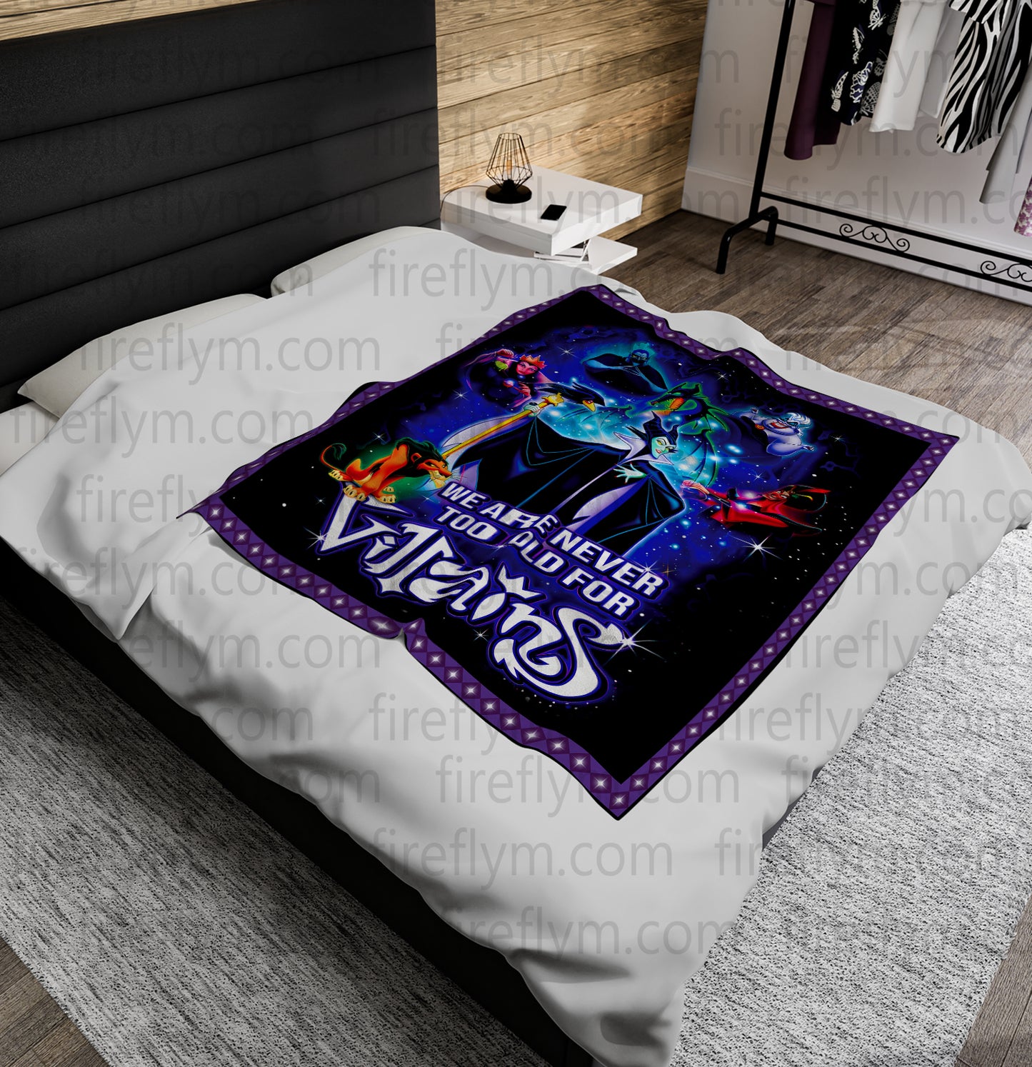 Personalized Disney Villains Quilt Blanket, Gift Christmas