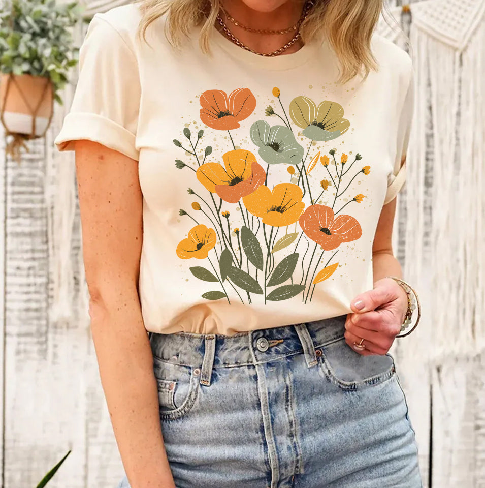 Floral Shirt, Flower T-shirt, Wild Flower Shirt, Wildflower T-shirt