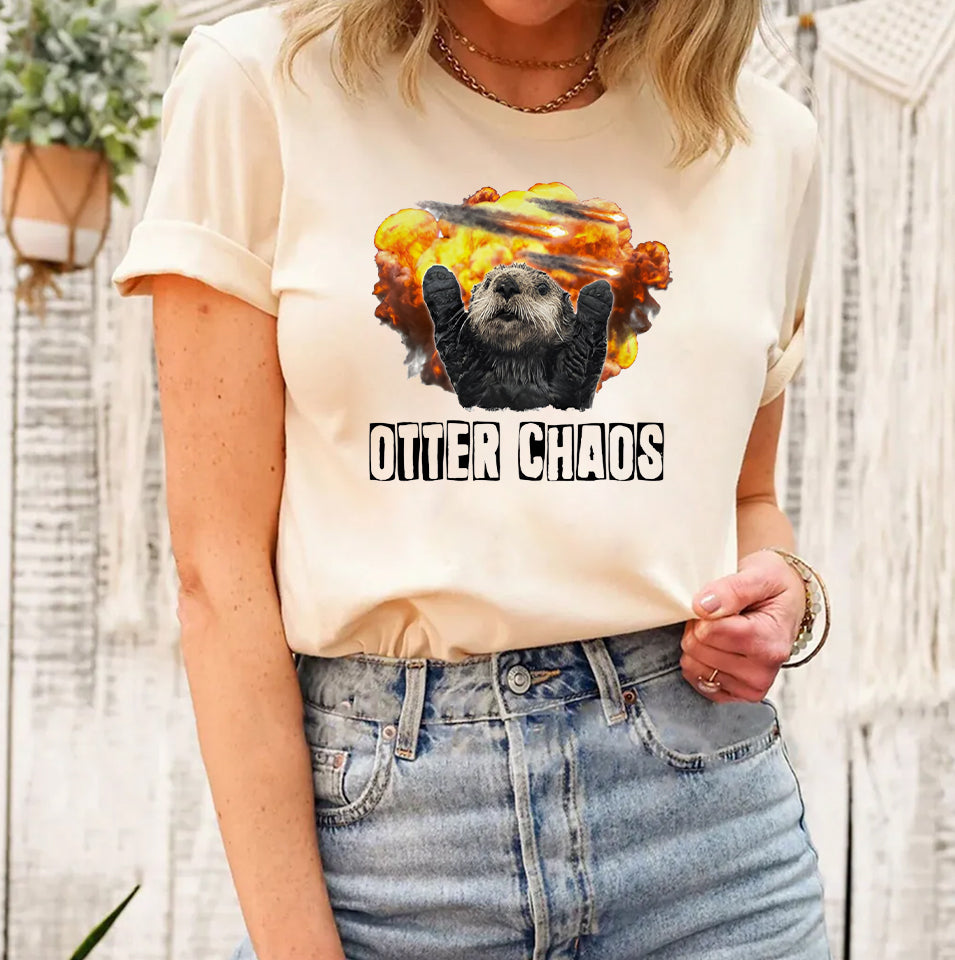 Otter Chaos Shirt, Otter Clothes, Cute Funny Sea Otter Shirt