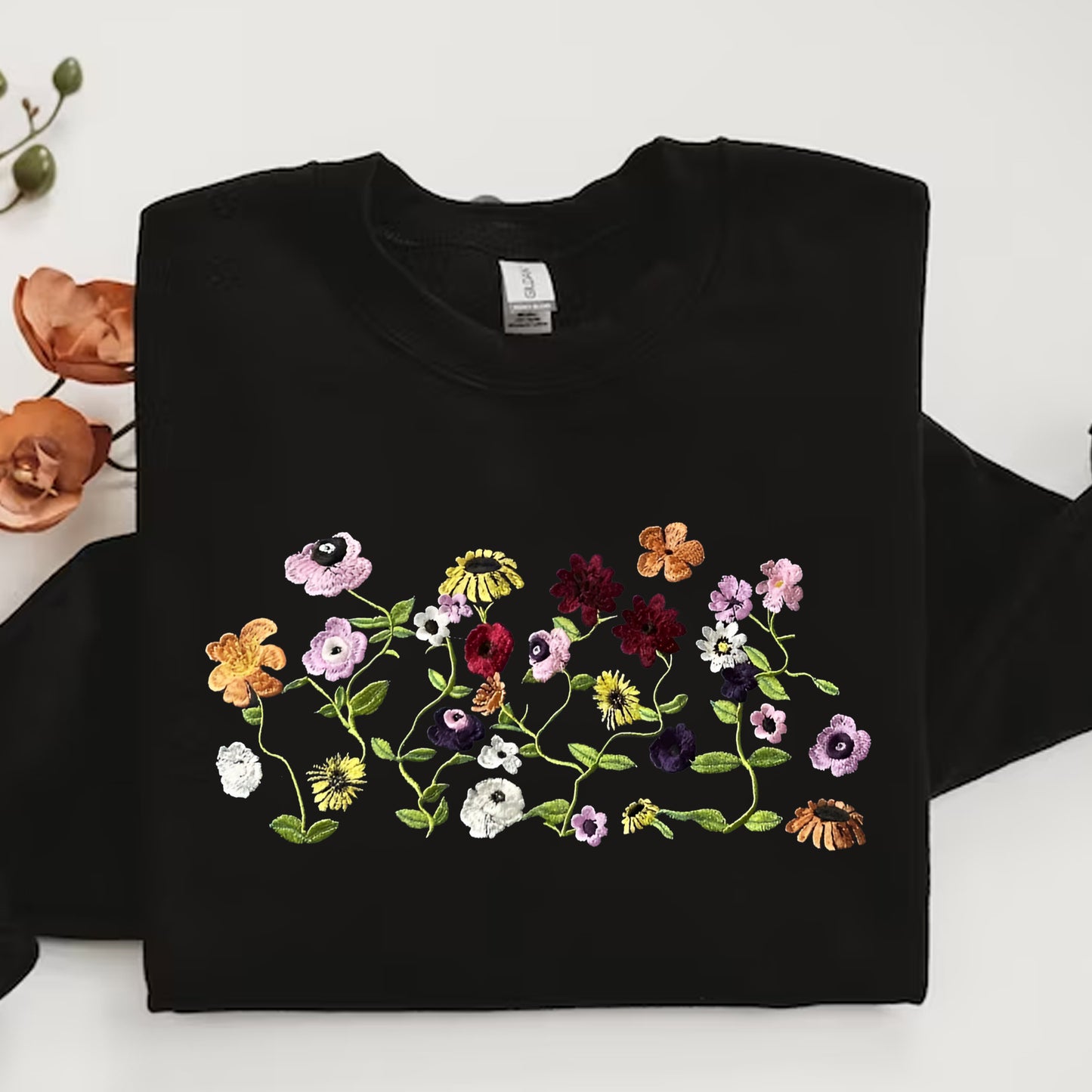 Coquette Flowers Sweatshirt Flower Crewneck Sweatshirt Sweater