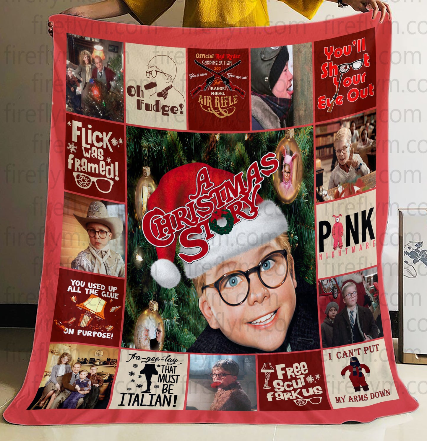 Personalized A Christmas Story Blanket, Christmas Movies Blanket, Christmas Vacation