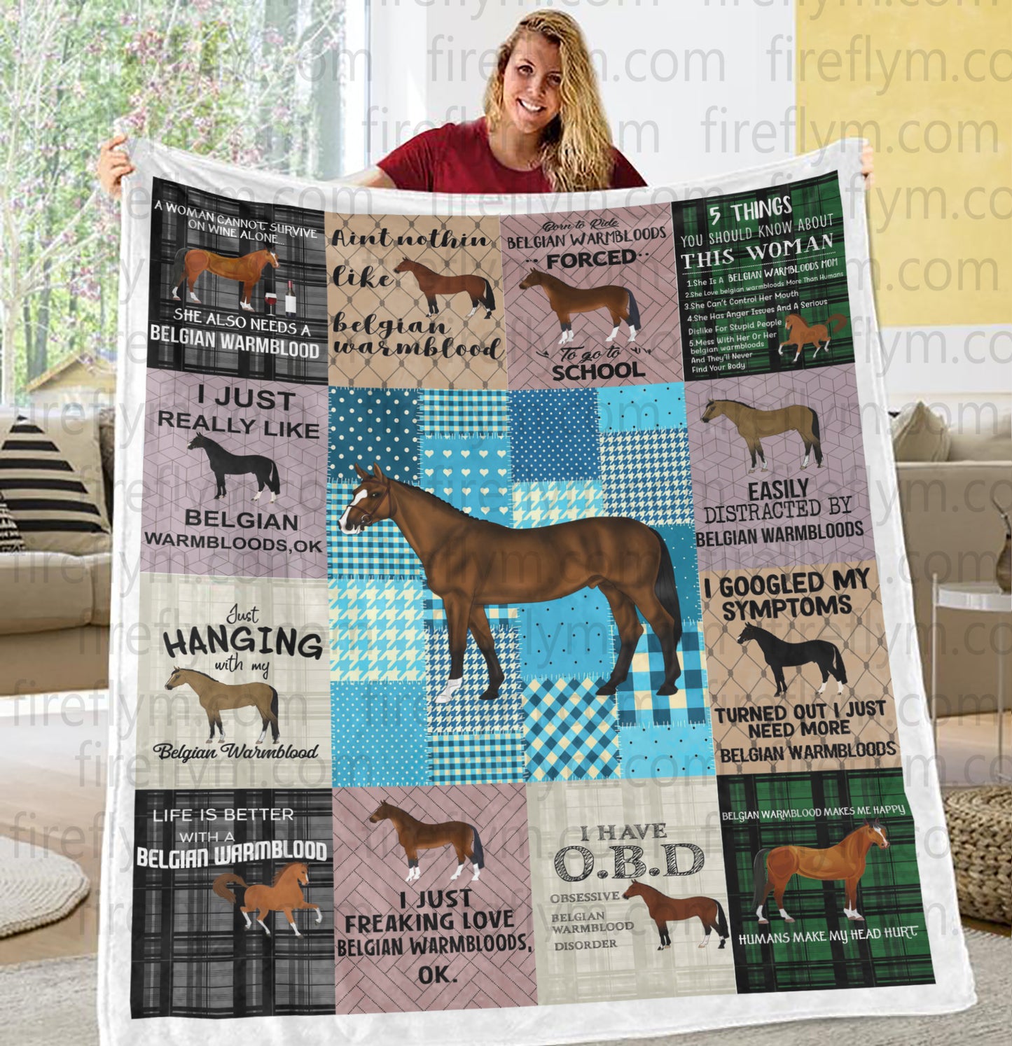 Personalized Peruvian Paso Born to Ride Peruviant Pasos Forced Blanket