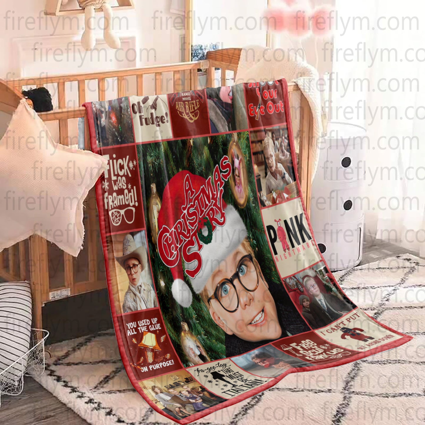 Personalized A Christmas Story Blanket, Christmas Movies Blanket, Christmas Vacation