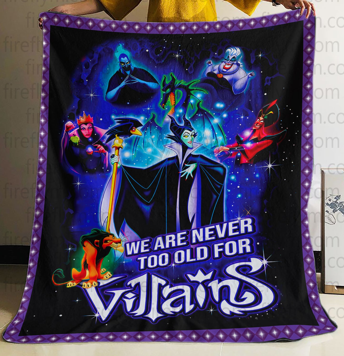 Personalized Disney Villains Quilt Blanket, Gift Christmas