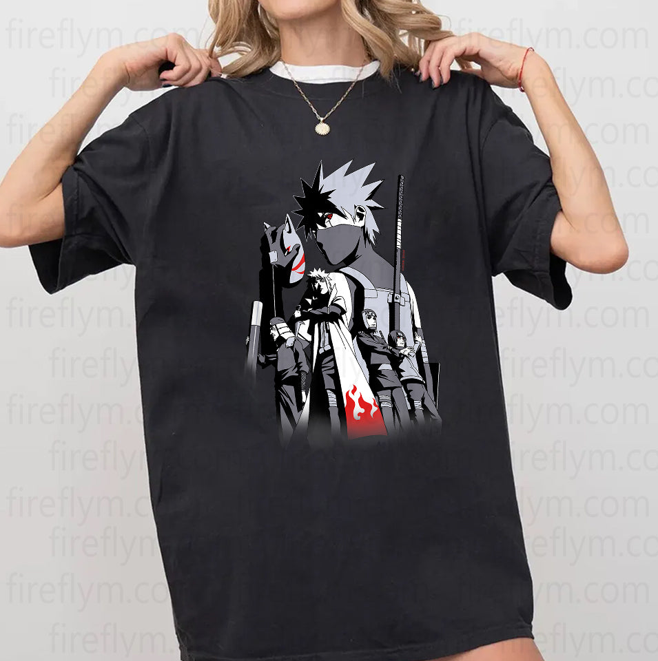 Naruto Shippuden Graphic Tee – Team 7 & Kakashi by Ripple Junction