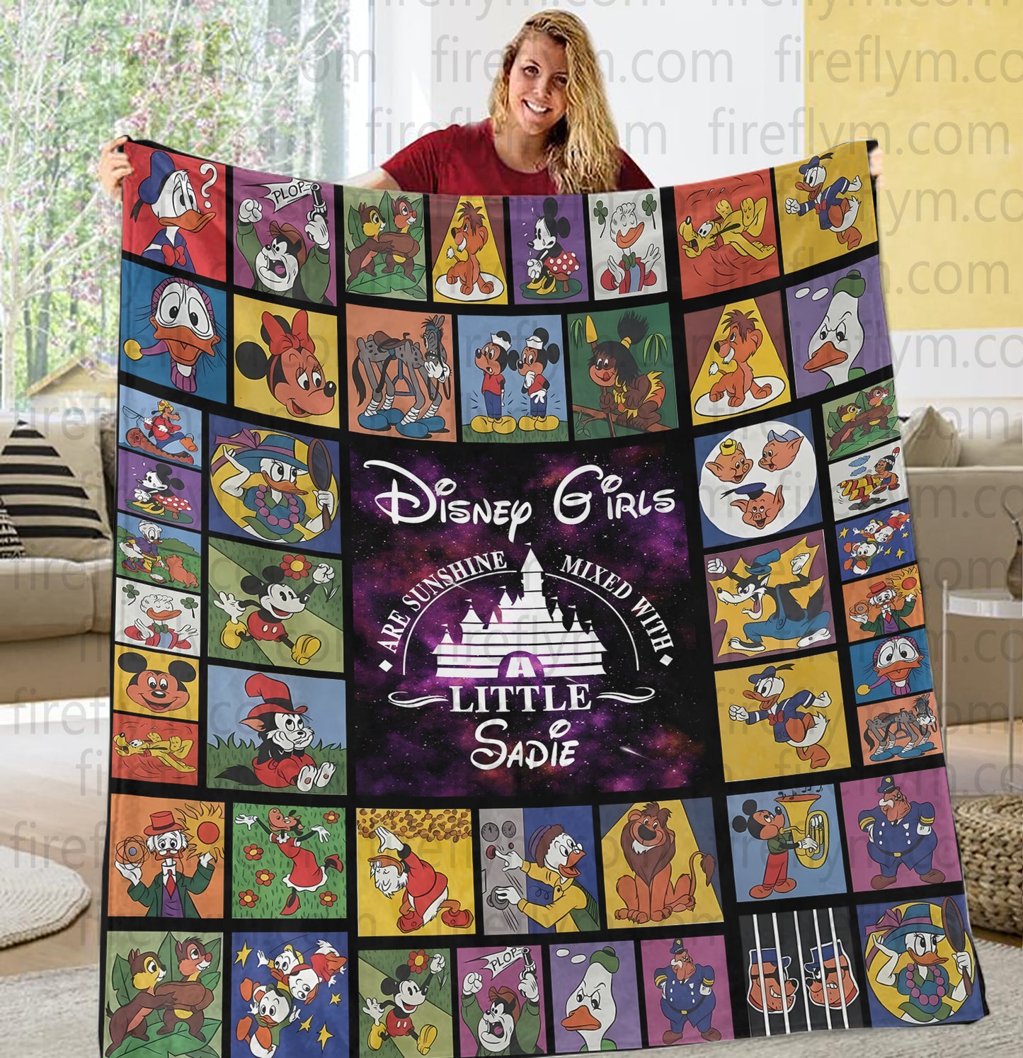 Personalized Disney Blanket, Donald Duck Bedding Set, Disney Character Blanket, Christmas Gift