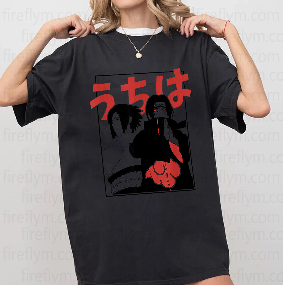 Itachi & Sasuke Frame Design Naruto T-Shirt