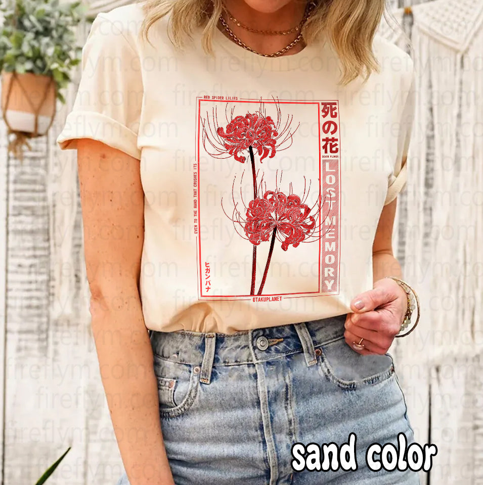 Spider Lily Japanese Aesthetic Flower Tee