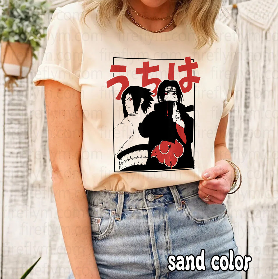 Itachi & Sasuke Frame Design Naruto T-Shirt