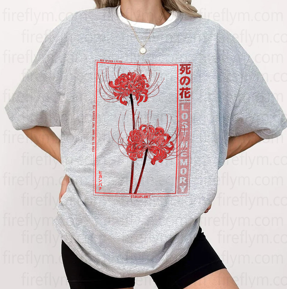 Spider Lily Japanese Aesthetic Flower Tee