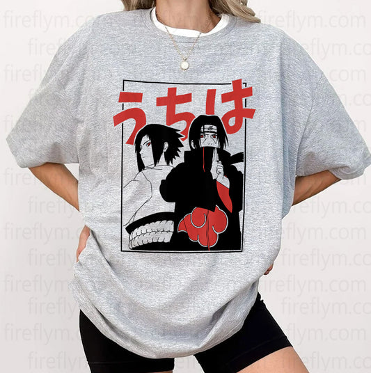 Itachi & Sasuke Frame Design Naruto T-Shirt