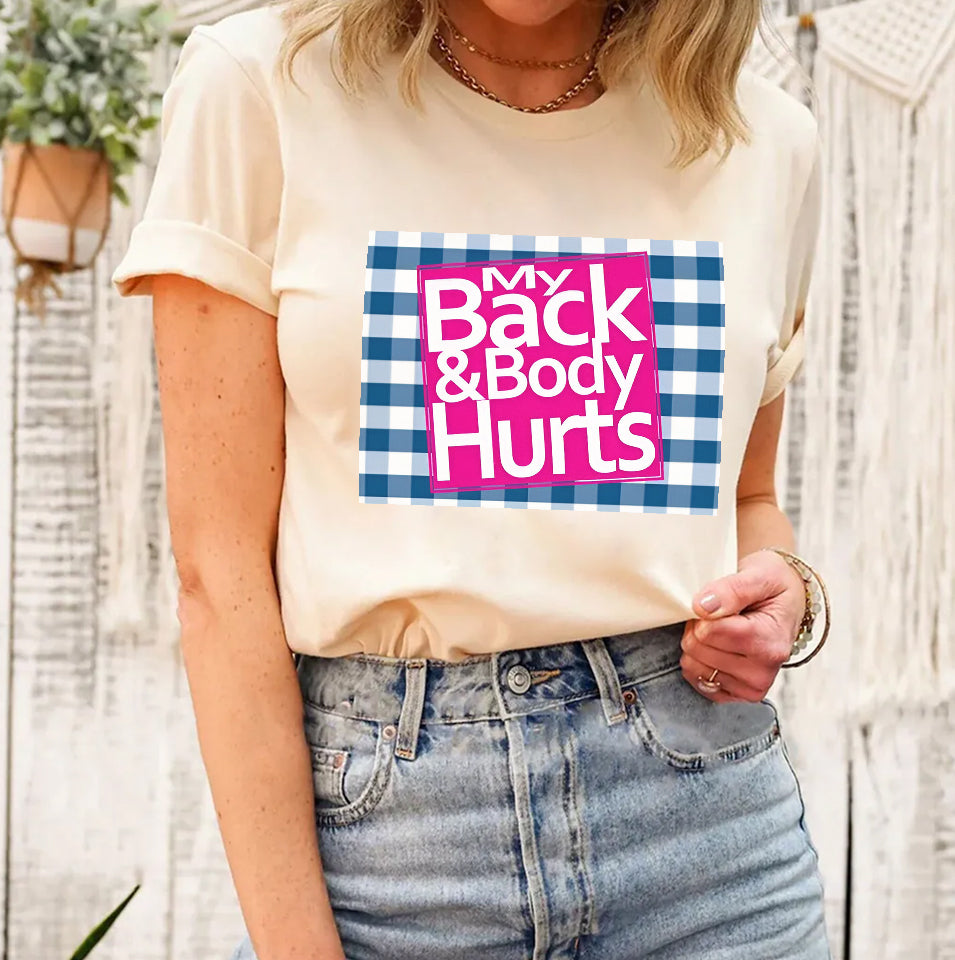 Back and Body Hurts Shirt, Funny Gym Shirt, Funny Pun Shirt, Gym Rat Shirt, Cute Gym Pump Cover, Bath and Body Works Shirt, Gym Gift