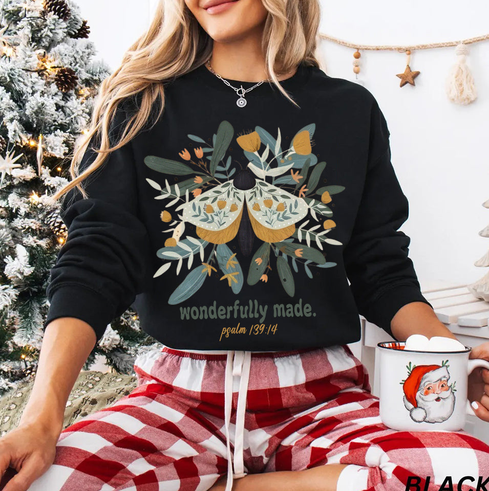 Christian Butterfly Shirt Religious Women's Shirt Jesus Shirt Faith T-shirt Bible Verse Sweatshirt Vintage Butterfly Tee Christian Gifts