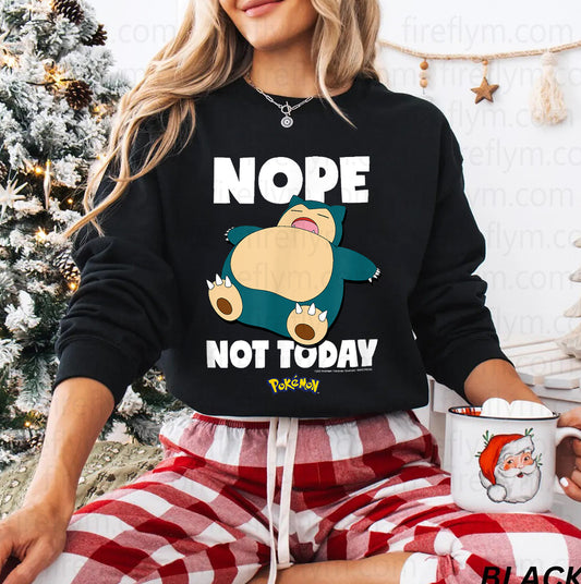 Nope, Not Today Lazy Snorlax Tee