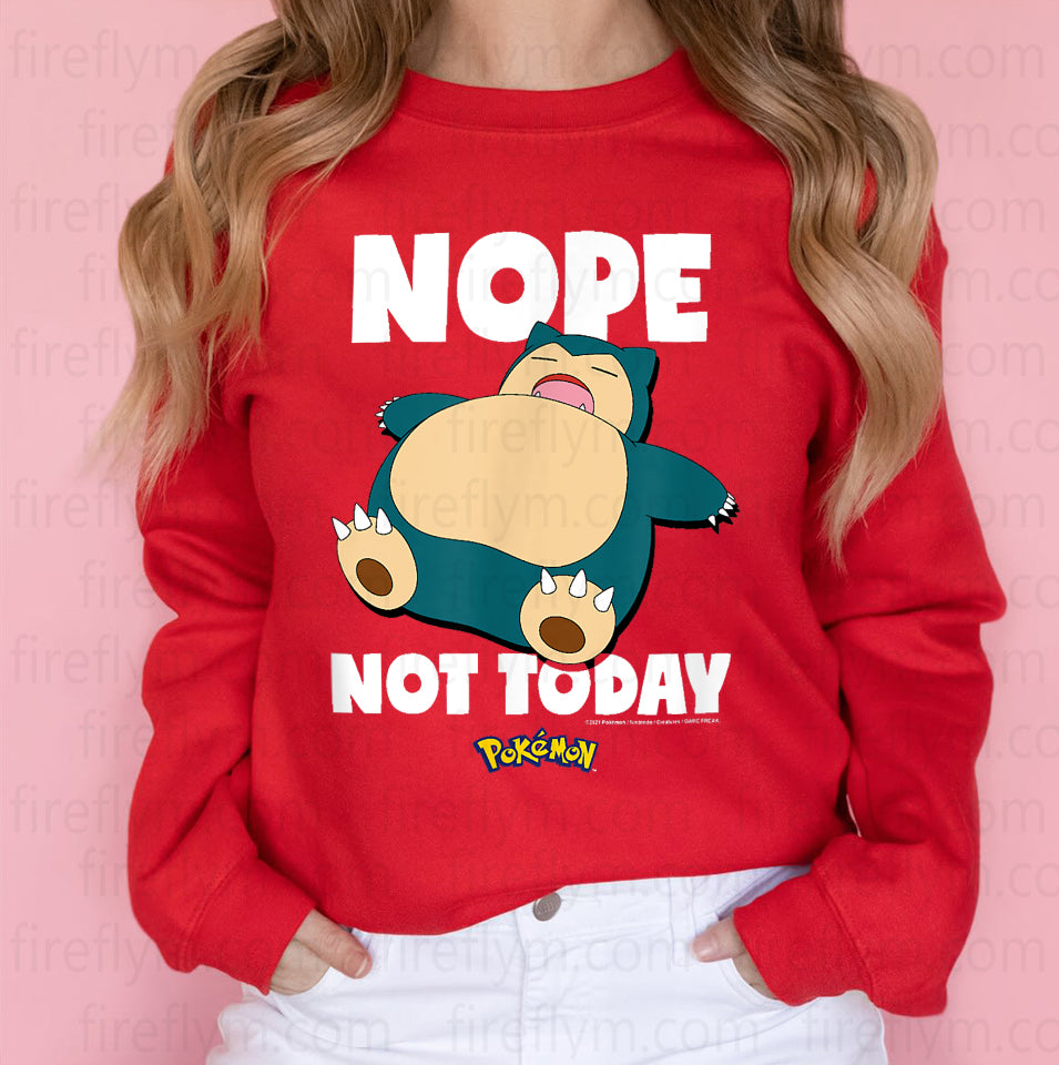 Nope, Not Today Lazy Snorlax Tee