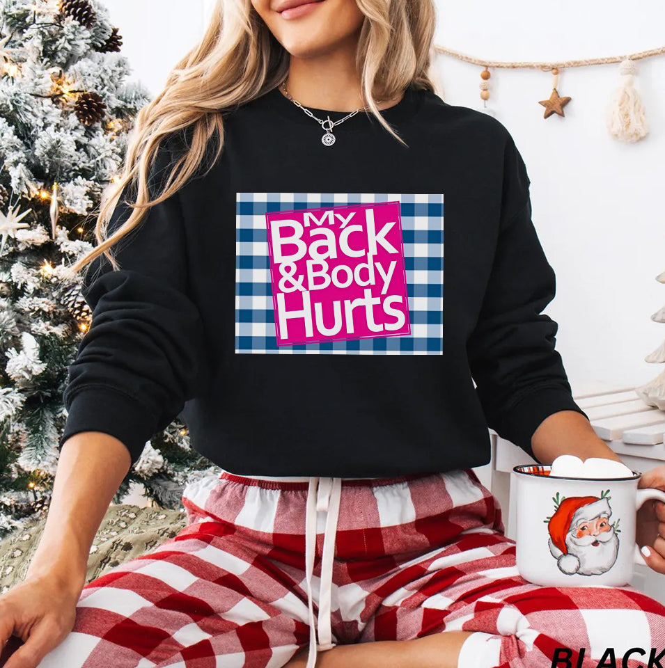 Back and Body Hurts Shirt, Funny Gym Shirt, Funny Pun Shirt, Gym Rat Shirt, Cute Gym Pump Cover, Bath and Body Works Shirt, Gym Gift