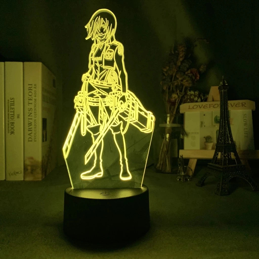 Attack on Titan 3D LED Nightlight - Eren Yeager & Mikasa Acrylic Stand