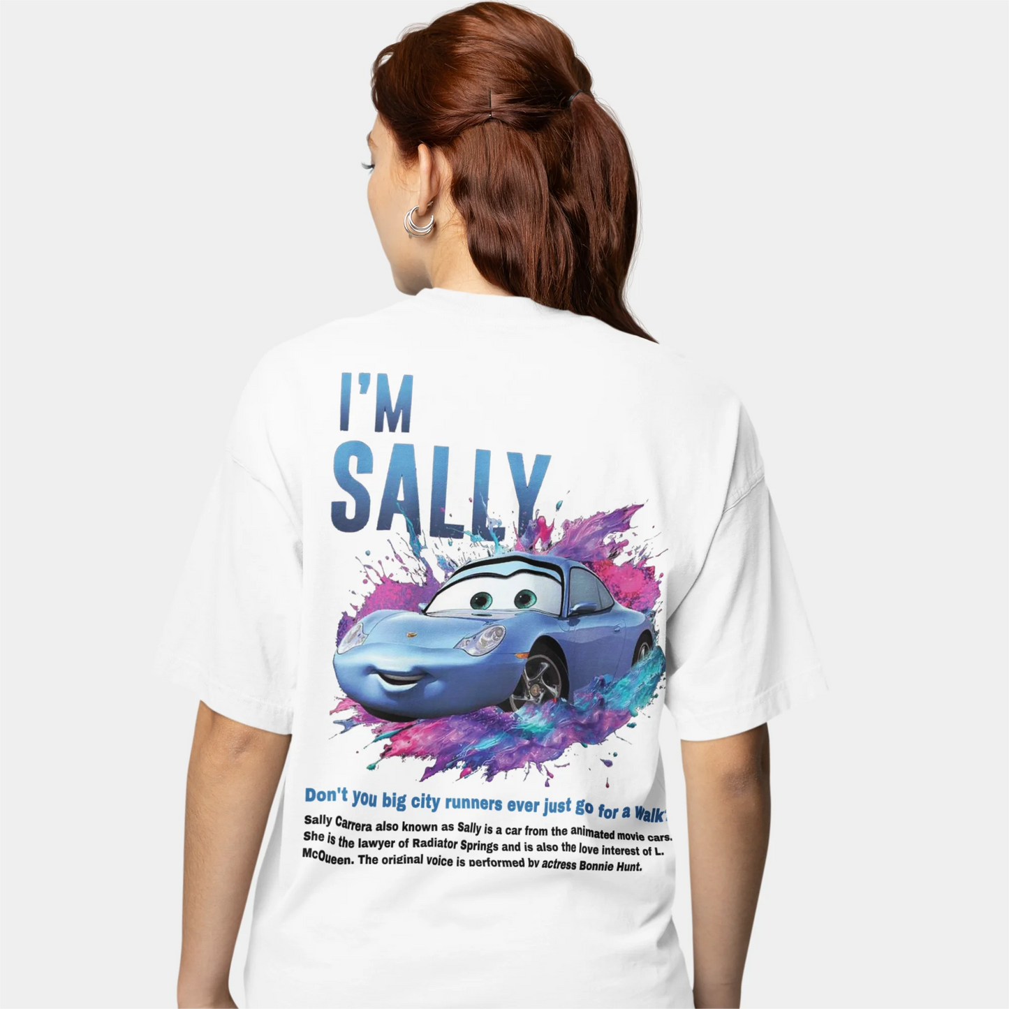 Lightning Mcqueen and Sally Couples T-shirt Merch Outfit for Men Women Sally and Mcqueen T Shirts for Couple Gift Tee Back Print