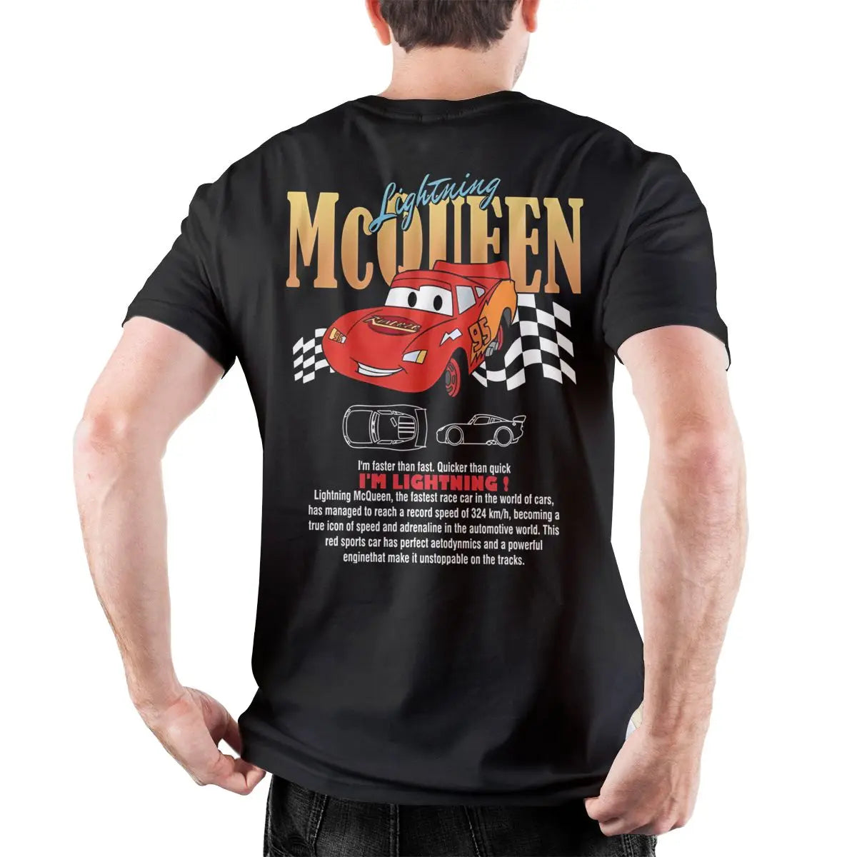 Lightning Mcqueen and Sally Couples T-shirt Merch Outfit for Men Women Sally and Mcqueen T Shirts for Couple Gift Tee Back Print