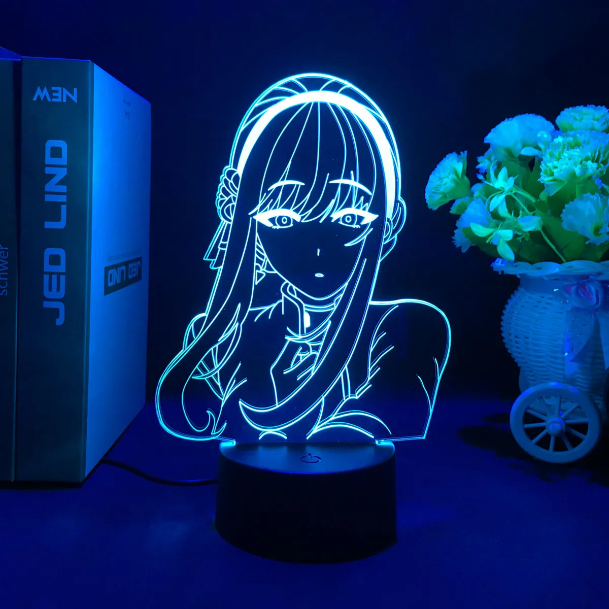 Anime LED Nightlight - Spy X Family Anya Forger Acrylic Stand for Kids