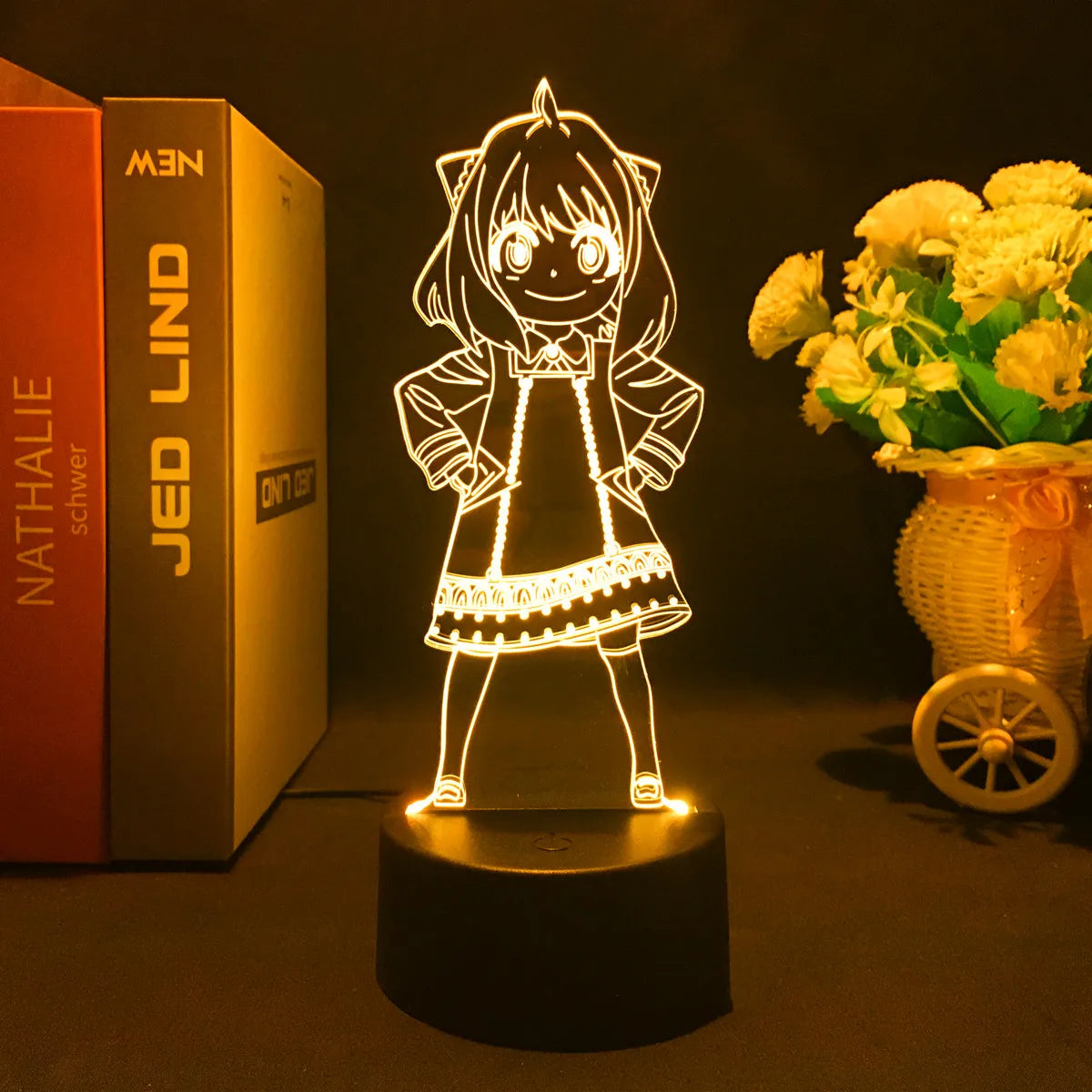 Anime LED Nightlight - Spy X Family Anya Forger Acrylic Stand for Kids