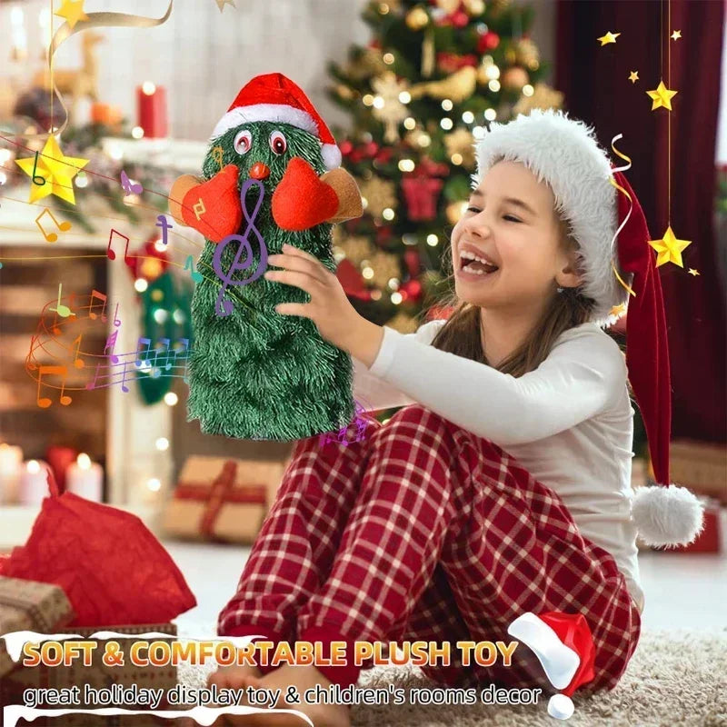 Dancing and Singing Christmas Tree Toys Kids Cute Green Plush Toys Creative Music Electric Plush Doll Home Decor Christmas Gifts