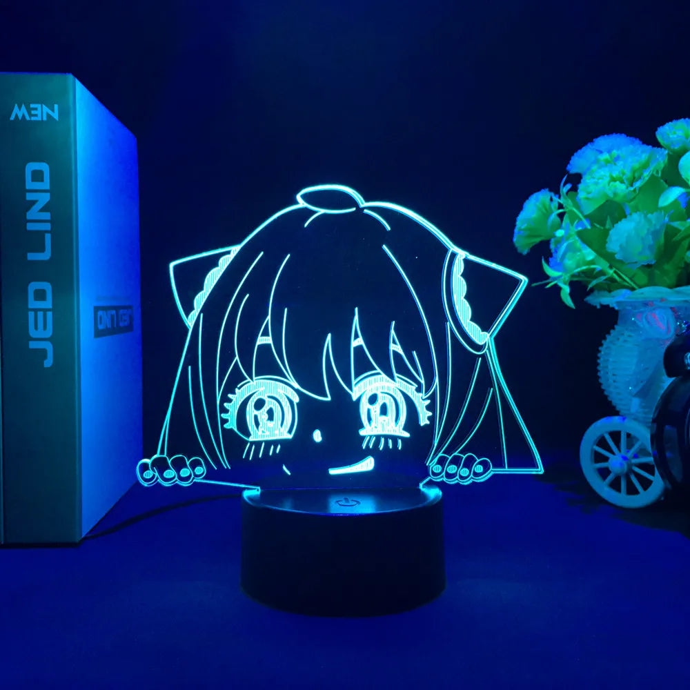 Anime LED Nightlight - Spy X Family Anya Forger Acrylic Stand for Kids