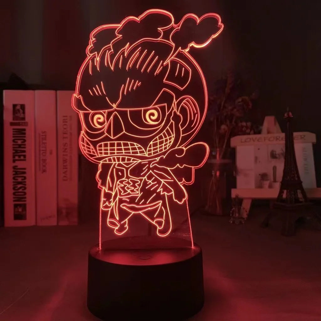 Attack on Titan 3D LED Nightlight - Eren Yeager & Mikasa Acrylic Stand