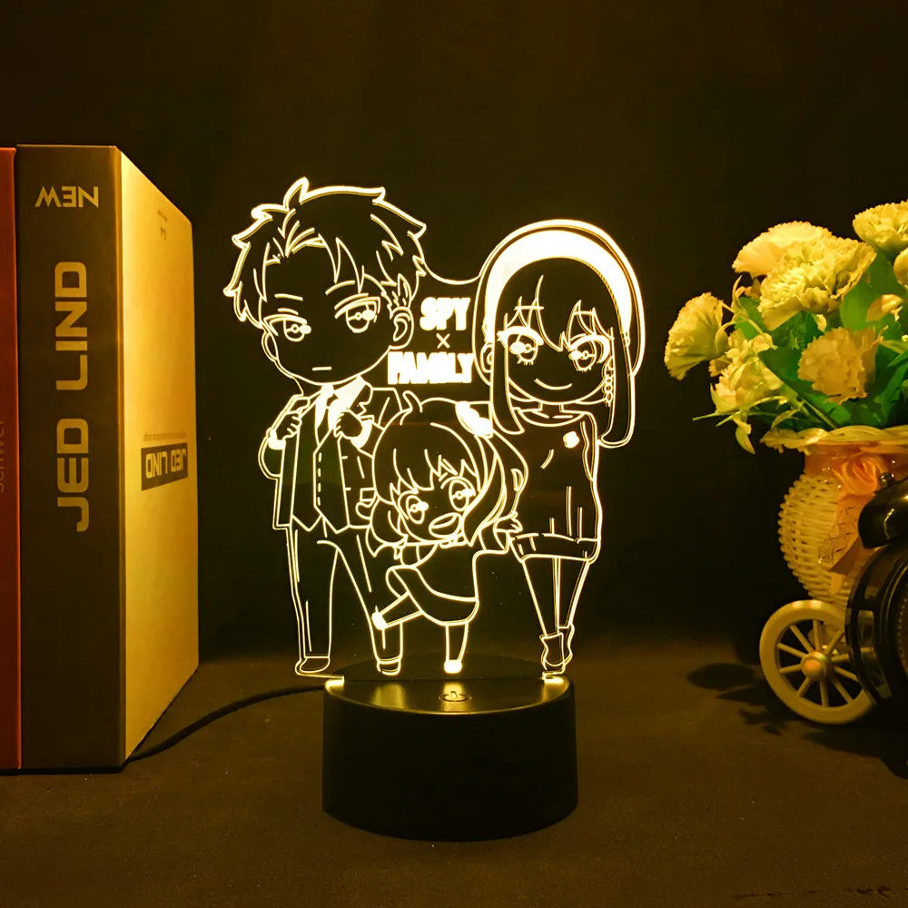 Anime LED Nightlight - Spy X Family Anya Forger Acrylic Stand for Kids