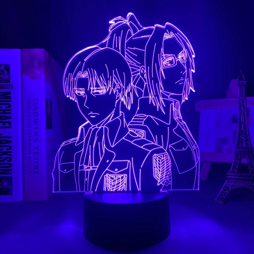 Attack on Titan 3D LED Nightlight - Eren Yeager & Mikasa Acrylic Stand