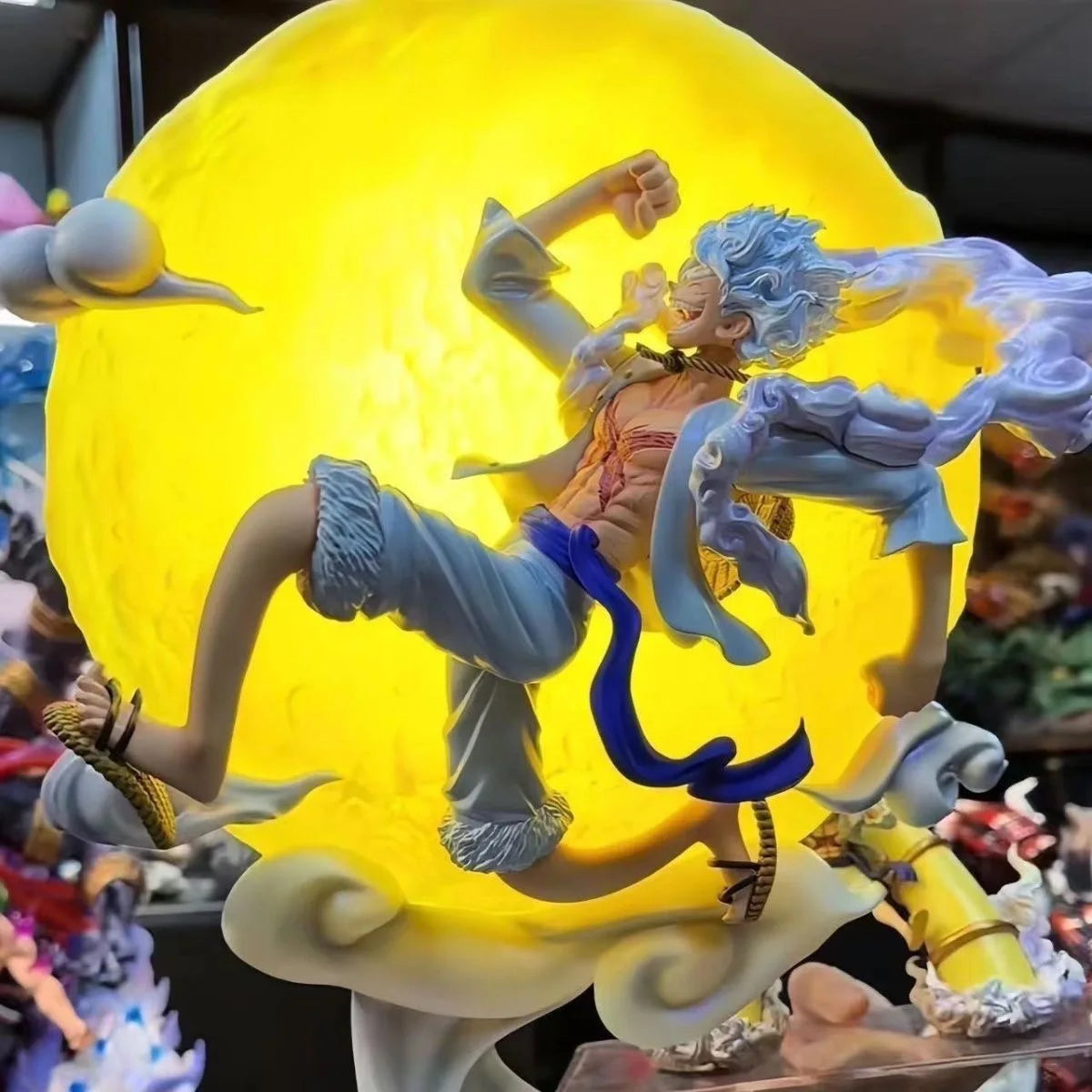 Night Lamp One Piece Anime Figure Moon Model Collection Toys.