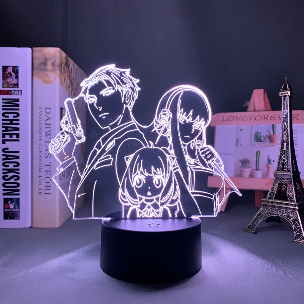 Anime LED Nightlight - Spy X Family Anya Forger Acrylic Stand for Kids