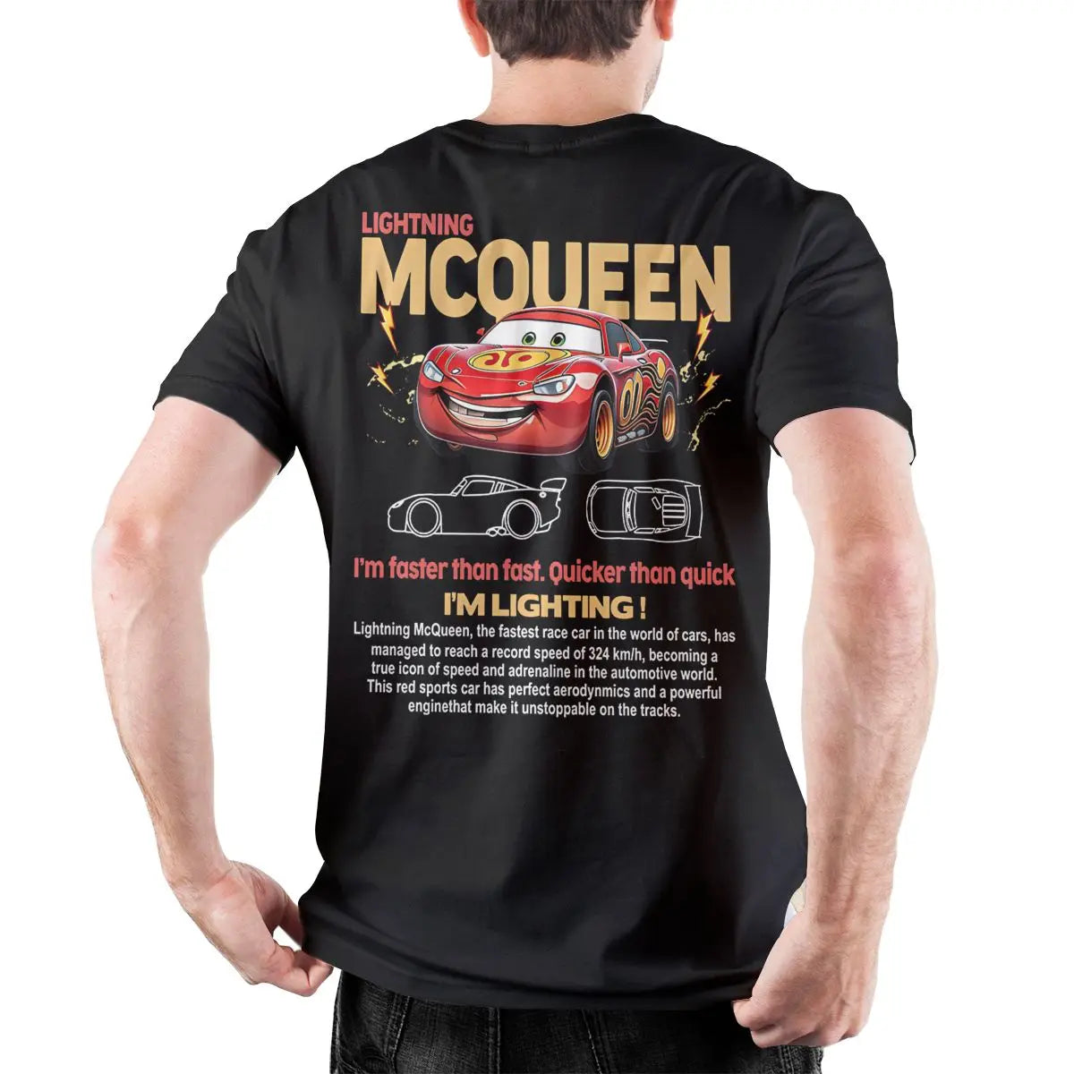 Lightning Mcqueen and Sally Couples T-shirt Merch Outfit for Men Women Sally and Mcqueen T Shirts for Couple Gift Tee Back Print