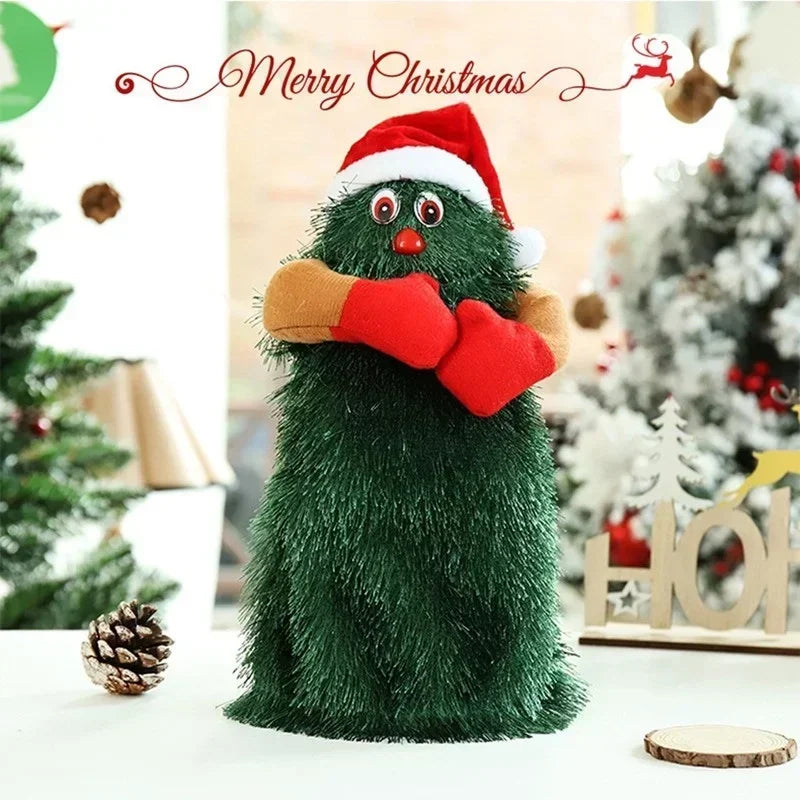 Dancing and Singing Christmas Tree Toys Kids Cute Green Plush Toys Creative Music Electric Plush Doll Home Decor Christmas Gifts