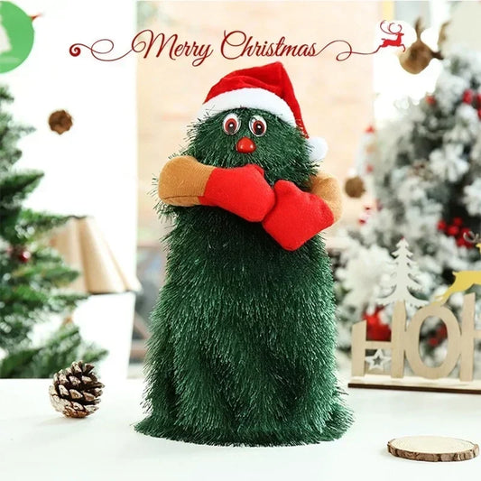 Dancing and Singing Christmas Tree Toys Kids Cute Green Plush Toys Creative Music Electric Plush Doll Home Decor Christmas Gifts