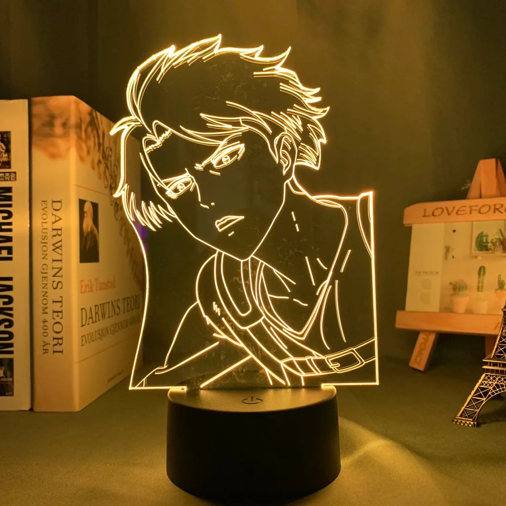 Attack on Titan 3D LED Nightlight - Eren Yeager & Mikasa Acrylic Stand