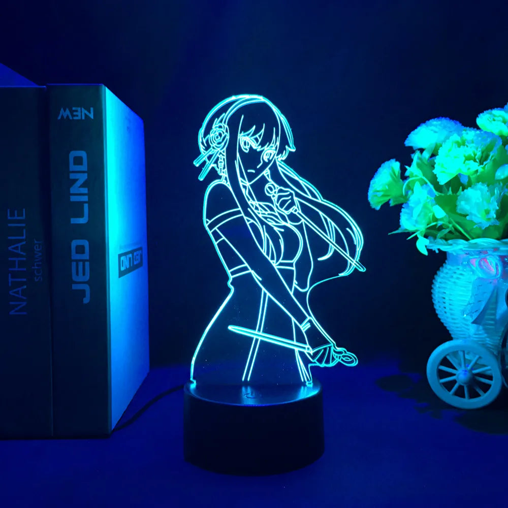 Anime LED Nightlight - Spy X Family Anya Forger Acrylic Stand for Kids