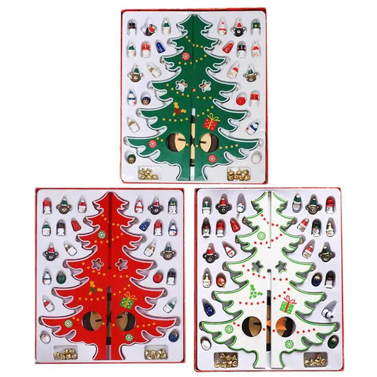 Christmas Tree Advent Calendar Mini Wooden Desktop Christmas Tree And Pendant Kit Countdown Calendar Xmas Decor Gifts For Kids