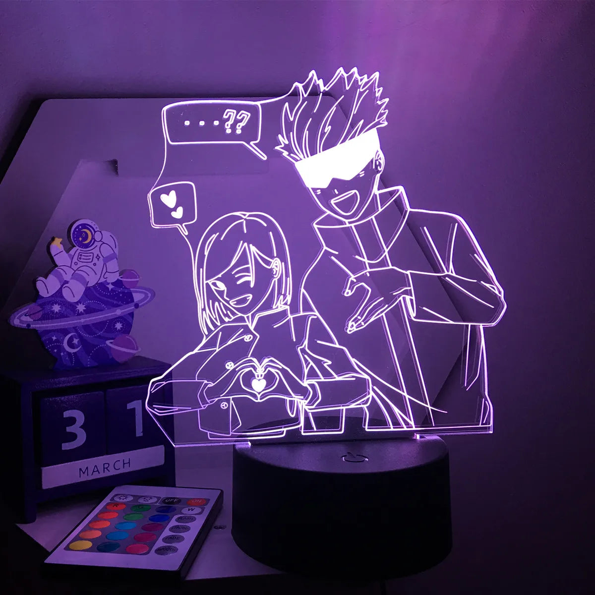 Jujutsu Kaisen LED Acrylic Stand - Gojo, Sukuna, Megumi Room3D LED Night Light