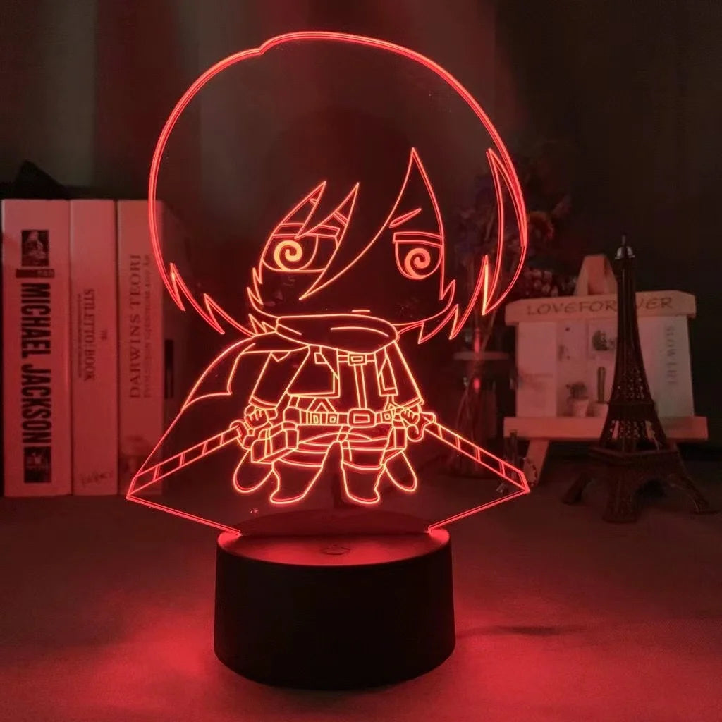 Attack on Titan 3D LED Nightlight - Eren Yeager & Mikasa Acrylic Stand