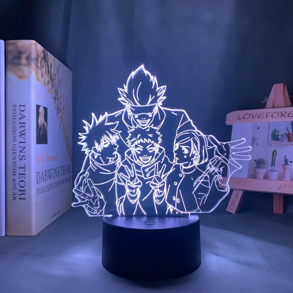 Anime LED Nightlight - Jujutsu Kaisen Characters for Kids Room Decor