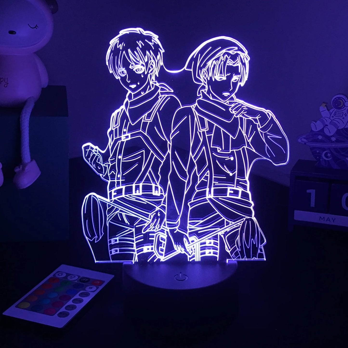 Attack on Titan 3D LED Nightlight - Eren Yeager & Mikasa Acrylic Stand